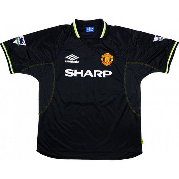 Tailandia Camiseta Manchester United 3ª Kit Retro 1998 1999 Negro